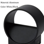 applique murale moderne aluminium blanc noir lumière chaude chambre salon cuisine salle manger