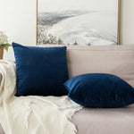 coussin carré velours bleu marine moderne 30x50cm 45x45cm décoration sofa lit voiture