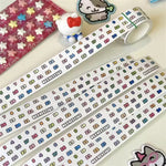 ruban decoratif transparent motifs animaux geometriques decor mignon adhesif educatif dessin ecole fournitures papeterie