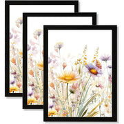 cadres photo moderne floral bois noir blanc 20x25cm fixations murales