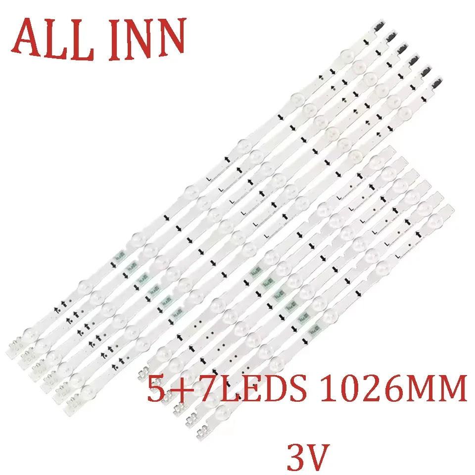 barre lumineuse led blanc moderne 3v connecteurs boutons commandes 12pcs kit