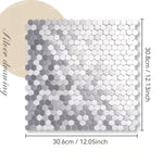 carreaux hexagonaux métal brossé adhésifs modernes gris bronze cuivre doré salle bain chambre