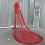 voile mariée classique polyesters sequins dentelle transparente noir rouge vert or blanc femmes