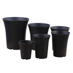 pot fleur plastique noir mat moderne plantes vertes succulentes jardin décoration maison