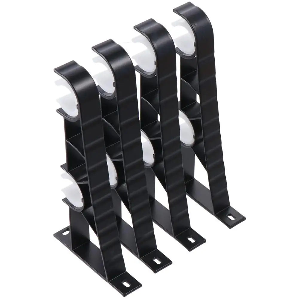 supports murals rideaux moderne métal noir fixations robustes aluminium qualité durable