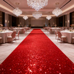 tapis rouge brillant pailleté moderne couleur rouge vif occasion cérémonie mariage noël glamour événement