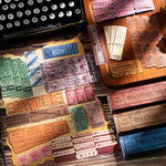 autocollants vintage multicolores billets clips scrapbooking diy bricolage étiquettes rétro fournitures artisanales matériaux papier