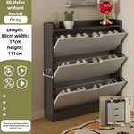 armoire chaussures moderne beige clair tiroirs rangement chaussures objets multifonction bois MDF