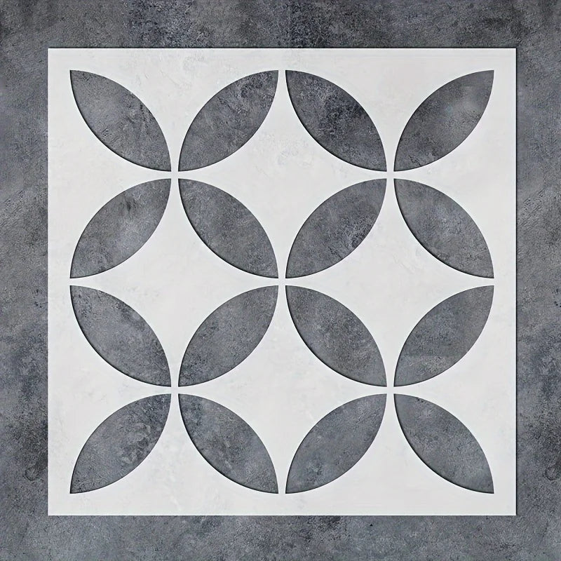 sticker decoratif geometrique moderne gris clair stickers deco minimaliste cercles superposes 30cm