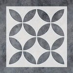 sticker decoratif geometrique moderne gris clair stickers deco minimaliste cercles superposes 30cm
