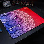 tapis souris jeu violet rose noir motif abstrait texture lisse moderne graphique adhésif