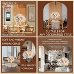 décoration boho bouquet fleurs séchées pampas naturel beige blanc vase maison anniversaire