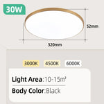 Lampe LED moderne 20W 30W blanc ultra mince éclairage intérieur