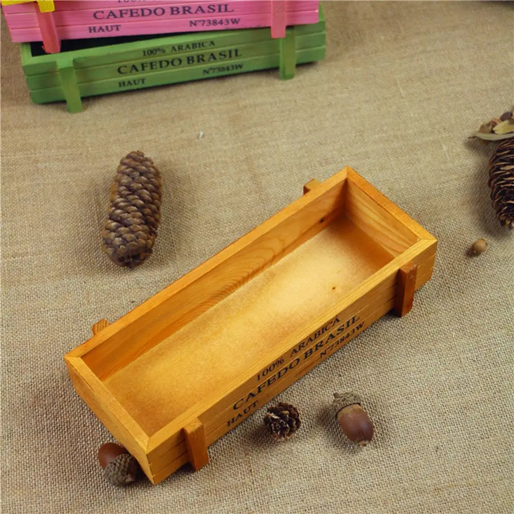 bac fleurs bois naturel bleu rustic plateaux poterie plante succulente seeds petits cailloux