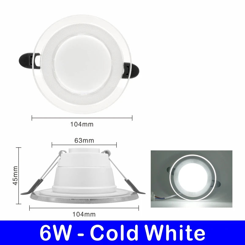 spots led blancs modernes 104mm 63mm 45mm 6w 220v opaques 10 pièces