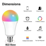 ampoule led intelligente wifi blanc moderne base b22 170° lumens 1000 1999