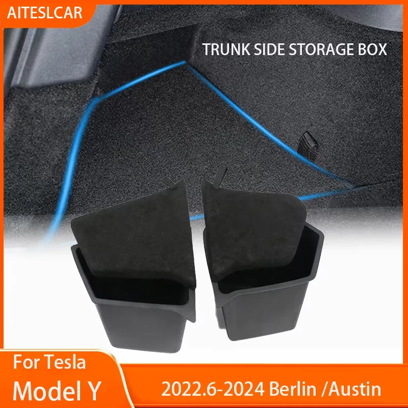 boîtes rangement tapis coffre voiture tpe suède noir épuré clips insertionintérieur automobile
