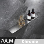 étagère murale moderne acier inoxydable chrome noir 80cm 70cm 60cm
