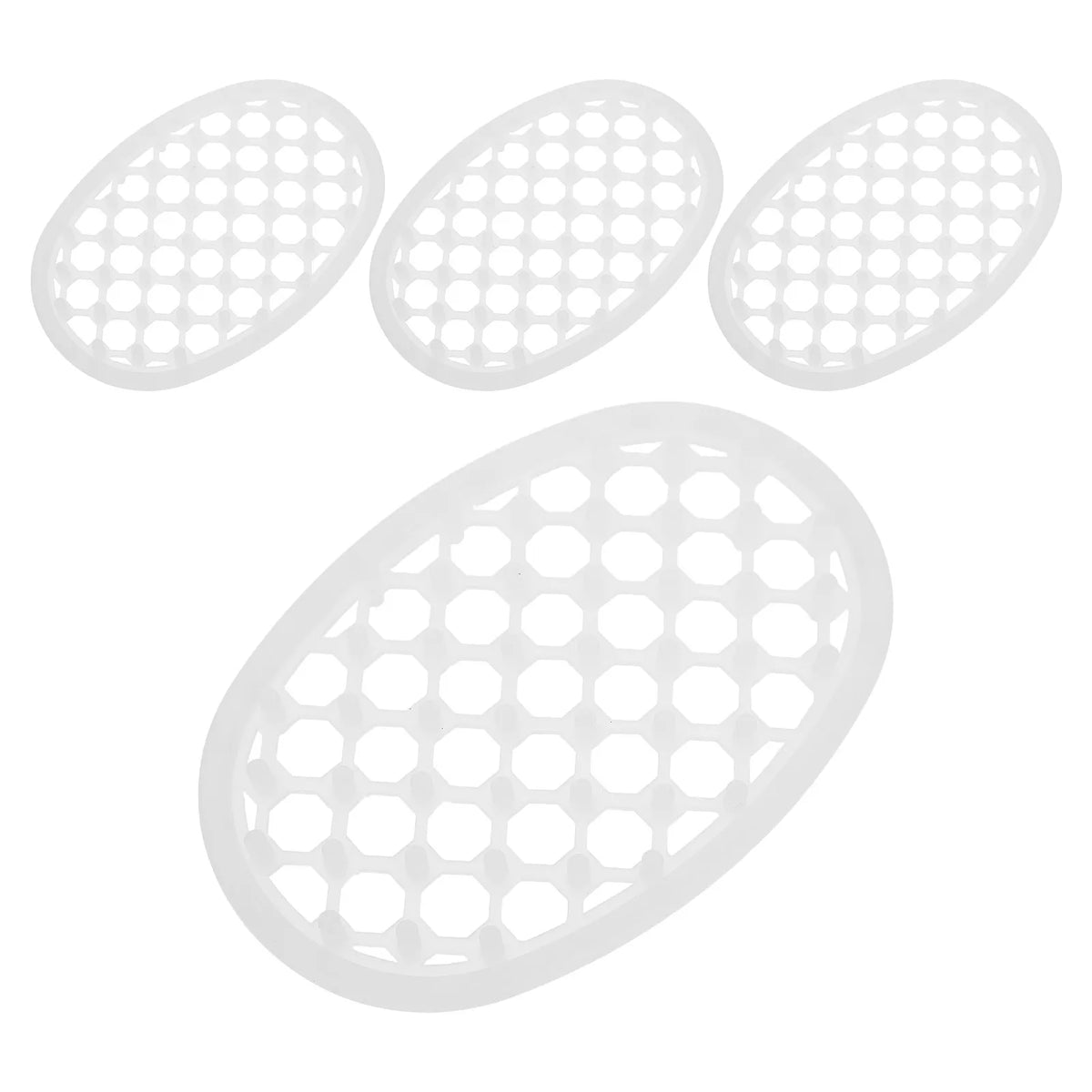 porte savon silicone drainage moderne blanc translucide hexagonal salle bain évier
