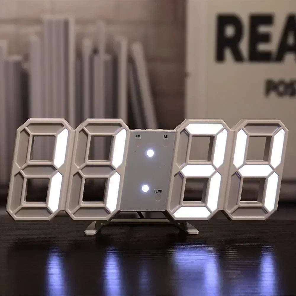 horloge digitale led horloge table cubique moderne minimaliste alarme