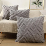 housse coussin carré polyester motif géométrique moderne beige clair décoratif siège inclusion zip