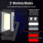 lampe travail rechargeable led usb clips magnétiques étanche modes lumière portable camping