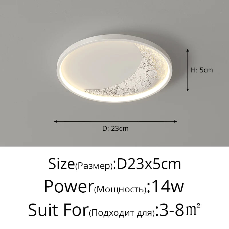 plafonnier led moderne blanc bleu nuit lune étoiles designintérieur lumière chambre enfants