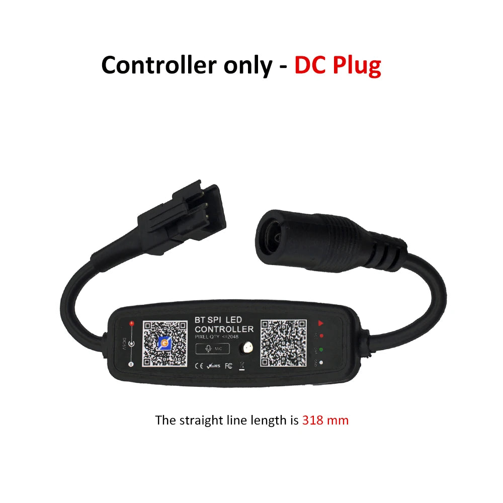 contrôleur bande led bluetooth ws2812 rgb 30w 5v 24v dc modernes noires lumineuses