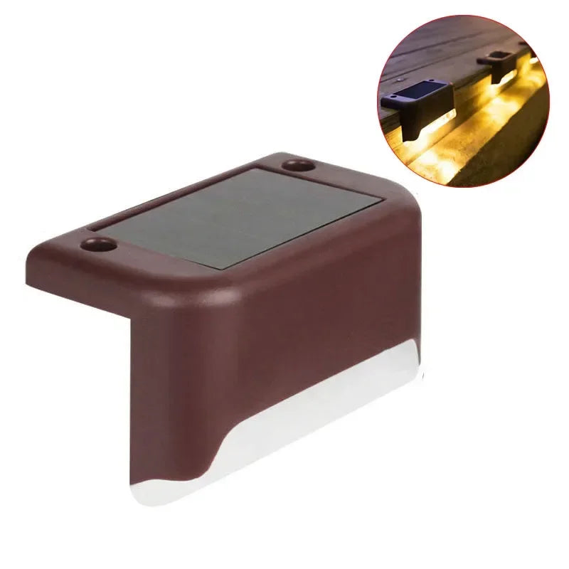 lumière solaire led moderne noire adhésive extérieure chemin patio ip44