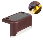 lumière solaire led moderne noire adhésive extérieure chemin patio ip44