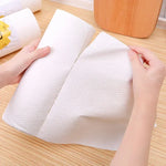 serviettes cuisine blanc texturées pratiques adhésives non tissées microfibre nettoyage respectueuses environnement pack 100PCS