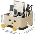 organisateur compartiments transparents kawaii cartoon maquillage stylos télécommande thermomètre digital ciseaux(calendar)