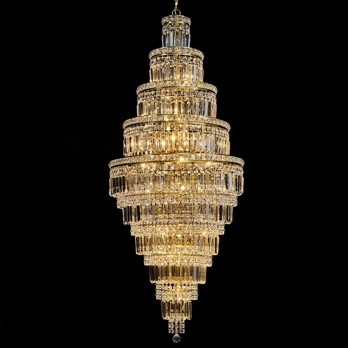 lustre moderne cristal led doré 10 15 sources lumineuses élégant salon hall