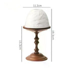 lampe poser classique artisanal marron foncé relief floral hauteur 19.3cm