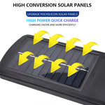 lampe solaire extérieure détecteur mouvement noir jaune blanc moderne épuré fixations incluséesversible auto