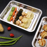 plateau repas moderne argenté lisse brillant utilitaire large dimension multifonctionalité