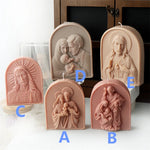 moulages bougies sculptées jésus nativité christ relief classique religieux silicone opaques