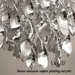 suspension lumineuse moderne transparente forme organique 3000k 4500k 6000k chambre salon restaurant