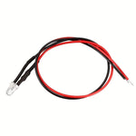 diodes led rouges noires transparentes 5mm 3mm câbles pack 10 pièces