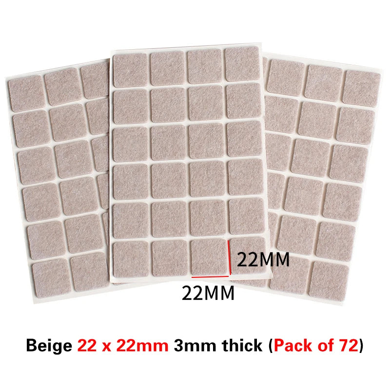 protecteurs pieds tables feutre nylon adhésifs gris clair foncé réduisent bruit antidérapants utilitaires pratiques