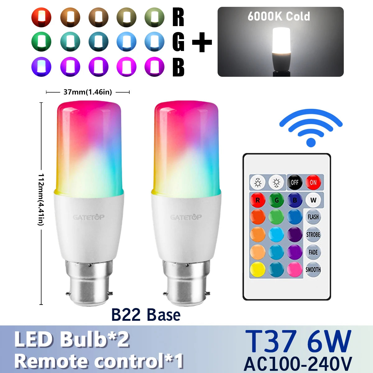 ampoule led rgb multicolore télécommande effet dynamique moderne lumiere variable 16 couleurs