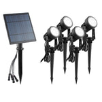 projecteur solaire led ip65 moderne noir matextérieur câble controle rgb autonomie