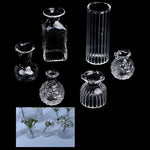 vases transparents decoratifs vintage accessoires decoration maison pouppee jouets enfants miniature 112èmescale