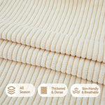 housses canapé polyestère beige rayures horizontales moderne lavable machine adaptable places