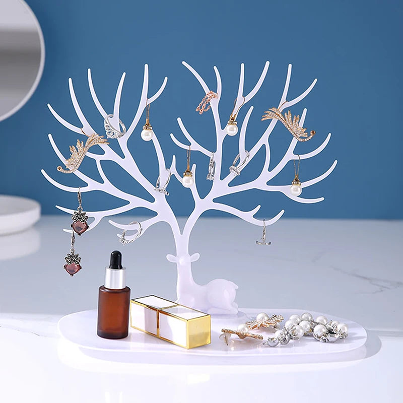présentoir bijoux arbre branches stylisées noir blanc moderne minimaliste rangement bijouxDecorationBureau