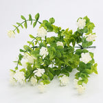 décoration intérieure bouquet artificiel moderne feuilles fleurs simple vert blanc jaune violet rose