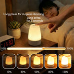 lampe chevet tactile rechargeable led blanc moderne sans fil USB veilleuse table couleurs dimmable