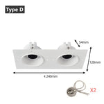 lot spots led encastrés blanc grille hexagonale anti reflet réglable moderne