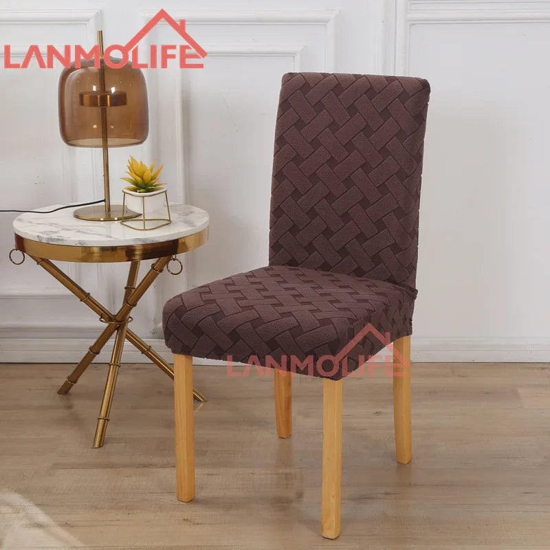 housse chaise tissée polyester coton moderne adhésif gris bleu marine noir bordeaux marron beige