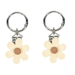 porte clés pince chapeau fleurs simples moderne minimaliste beige blanc jaune rose adhésif voyage